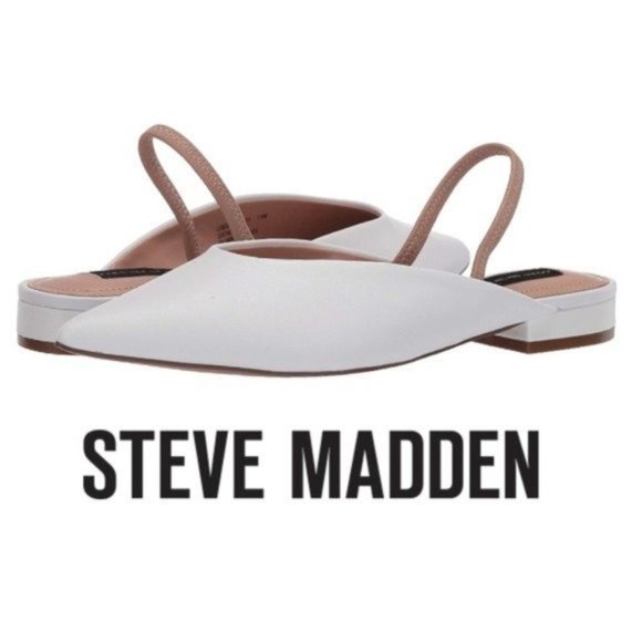 White Steve Madden 7.5 Lusta Slingback Pump Shoes - Picture 2 of 8